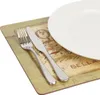 4er Set Tischset, Platzset OLIO DOLIVA Kork beige grün Produktbild-Vorschau 5