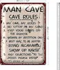 Blechschild Spruch 40x30cm Man cave my cave my rules Produktbild-Vorschau 2