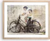 Gerahmtes Poster - Rahmen in heller Eiche - Graffiti modern Produktbild-Vorschau 1