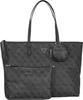 Guess ower Play 4G Logo Shopper Tasche in Coal für Damen – Produktbild-Vorschau 1