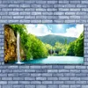 Glasbilder 140x70 Wandbild Druck auf Glas Gebirge Wald See Produktbild-Vorschau 2