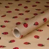 Geschenkpapier Marienkäfer, braun, 0,70 x 10 m, Kraftpapier Produktbild-Vorschau 1