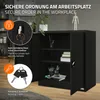 ML-Design Aktenschrank abschließbar, 90x40x90 cm Schwarz, Produktbild-Vorschau 4
