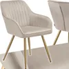 tectake® Esszimmerstuhl Marilyn gepolstert, in Samtoptik, Produktbild-Vorschau 8