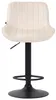 2er Set Barhocker Lentini Samt schwarz creme Produktbild-Vorschau 3
