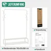 Avalo Industriestil Kleiderständer weiß mit Schuhablage | Produktbild-Vorschau 9