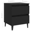 Nachttische 2 Stk. Schwarz 40x35x50 cm Holzwerkstoff Produktbild-Vorschau 8