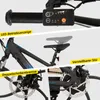A collage of close-up images showcasing different features of an electric bicycle. Produktbild-Vorschau