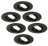 Ledvion lot de 6 spot encastrable LED rond noir 3W blanc Voir les images du produit 1
