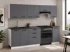 ULWEHOME | Küchenzeile 240 cm Anthrazit, Küchenmöbel-Set Produktbild-Vorschau 3