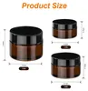 6 Stück Glastiegel, 50ml Cremedosen zum Befüllen Braunglas Produktbild-Vorschau 4