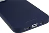 Close-up of the bottom edge of a dark blue phone case, showing the charging port and speaker grilles. Produktbild-Vorschau