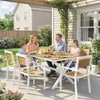 Gartenmöbel Set Sitzgruppe 7-teilig Tisch mit 6 stapelbare Produktbild-Vorschau 6