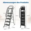 COSTWAY Leiter 5 Stufen klappbar, Trittleiter bis 150 kg Produktbild-Vorschau 3