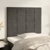 The Living Store Kopfteile 2 Stk. Dunkelgrau 80x5x78/88 cm Produktbild-Vorschau 1