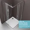 doporro Cabine de Douche en Angle Transparent 90x100cm Voir les images du produit 2