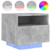 vidaXL Comodino con luci a LED Grigio cemento 40x39x37 cm Anteprima dell’immagine prodotto 2