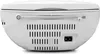 The back of a white boombox with a CD player and radio antenna. Voir les images du produit