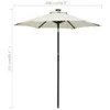 vidaXL Parasol avec éclairage LED blanc sable 200x211 cm Voir les images du produit 6