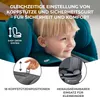 A child is sitting in a car seat, with close-up images highlighting features. Anteprima dell’immagine prodotto
