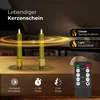 LED svíčky do interiéru, zlaté, sada 2 kusů, s časovačem. Náhled obrázku produktu 2