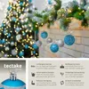 tectake® Weihnachtskugeln 64er-Set in SIlber und Blau Produktbild-Vorschau 2