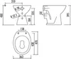 Vetroceramica Aqualine - Wc in piedi, scarico posteriore, Anteprima dell’immagine prodotto 2