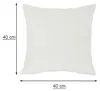 Kissenbezug 2er Set weiss 40x40 cm Struktur Leinenoptik Produktbild-Vorschau 3
