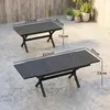 Table de jardin extensible en aluminium aspect bois, Voir les images du produit 5