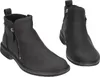 Two black leather ankle boots are shown against a white background. Produktbild-Vorschau