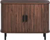 BELIANI Sideboard Dunkelbraun MDF-Platte mit 2 Schiebetüren Produktbild-Vorschau 4
