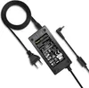A black power adapter with its cables is shown on a white background. Produktbild-Vorschau