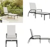 vidaXL Sonnenliege mit Fußhocker PE Rattan Schwarz - Produktbild-Vorschau 1