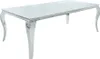 Barock Design Esstisch MODERN BAROCK 200cm weiß Edelstahl Produktbild-Vorschau 9