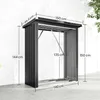 Outsunny Kaminholzregal Außen Stahl 150 x 66,5 x 150 cm Produktbild-Vorschau 3