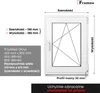Okno piwniczne białe 750X550mm podwójna szyba (32 mm) Podgląd zdjęcia produktu 2