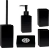 set da bagno spirella Quadro nero opaco 5 pezzi Anteprima dell’immagine prodotto 1