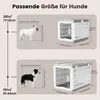 Faltbare Hundetransportbox 71x46x53cm Weiß Grau Acryl Produktbild-Vorschau 5