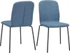 Two blue upholstered chairs with black metal legs are shown against a white background. Produktbild-Vorschau