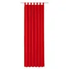 A red curtain hanging from a rod. Produktbild-Vorschau