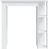 vidaXL Barový stůl s policí bílý 102x50x103,5 cm Dřevěný Náhled obrázku produktu 3