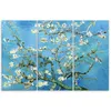 Trittico su tela fiori - blu 120x80 cm Feeby blu quadro da Anteprima dell’immagine prodotto 3