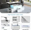 OKWISH Table Basse - Relevable avec 4 Tiroirs et Rangement Voir les images du produit 5