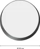 A round mirror with a black frame is shown against a white background, with a size indicator below. Produktbild-Vorschau