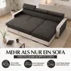 GOLDSTOFF DIWIA Ecksofa 202 x 130 cm mit Schlaffunktion & Produktbild-Vorschau 4