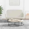 vidaXL Sitzbank Creme 110x76x80 cm Samt Produktbild-Vorschau 2