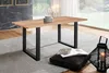 Baumkante Esstisch Sheesham naturbelassen 120 x 80 schwarz Produktbild-Vorschau 2