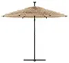 vidaXL Sonnenschirm mit Stahlmast Braun 290x290x238 cm Produktbild-Vorschau 3