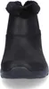 A front view of a black Skechers boot with faux fur trim. Voir les images du produit