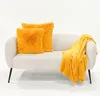 Dutch Decor Dekokissen Zaya 45x45 cm Gelb Produktbild-Vorschau 5
